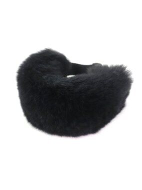 Miu Miu Rabbit Fur Bracelet Nero